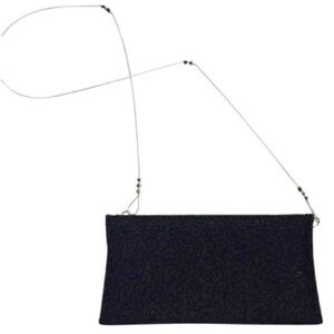 Vera Pelle Black Beaded Handbag Purse